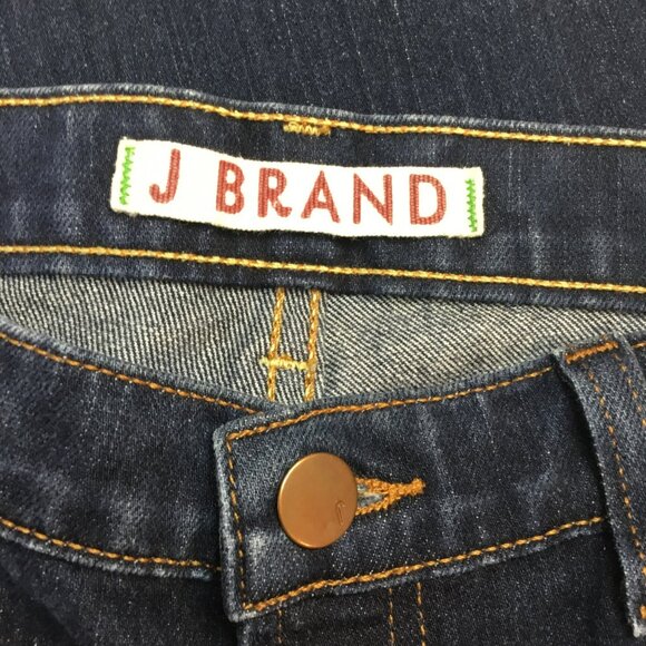 J Brand Womens 30 Dark Blue Bootcut Flare Jeans Cotton Blend USA Made - Picture 9 of 13